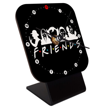 Halloween Friends, Quartz Wooden table clock with hands (10cm)