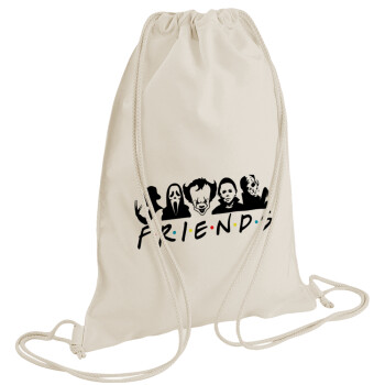 Halloween Friends, Τσάντα πλάτης πουγκί GYMBAG natural (28x40cm)