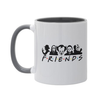 Halloween Friends, Mug colored grey, ceramic, 330ml