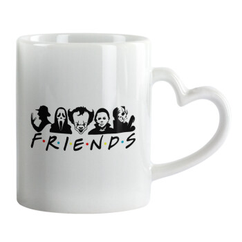 Halloween Friends, Mug heart handle, ceramic, 330ml