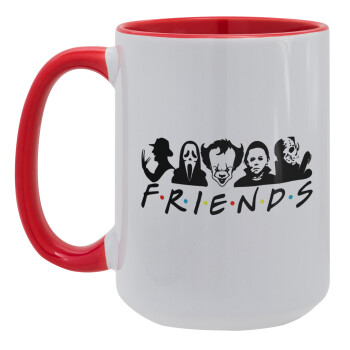 Halloween Friends, Κούπα Mega 15oz, κεραμική Κόκκινη, 450ml