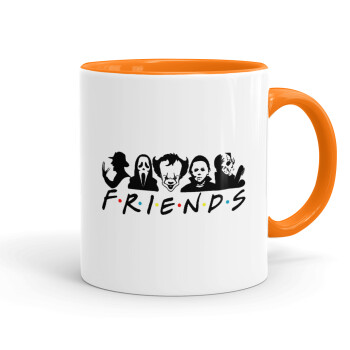 Halloween Friends, Mug colored orange, ceramic, 330ml