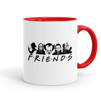Halloween Friends, Mug colored red, ceramic, 330ml