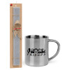 Easter Set, metallic thermal cup (300ml) & Easter aromatic flat candle (30cm) (GRAY)