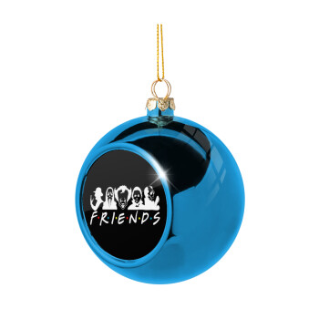Halloween Friends, Blue Christmas tree ball ornament 8cm