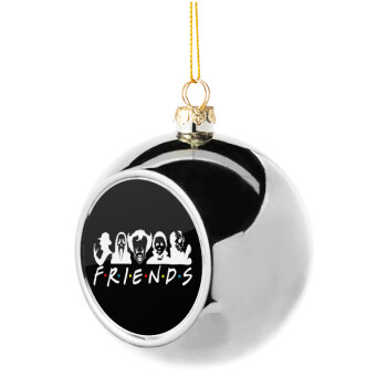 Halloween Friends, Silver 8cm Christmas tree ball ornament
