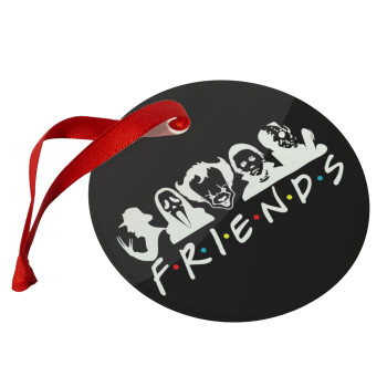 Halloween Friends, Christmas ornament glass 9cm