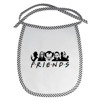 Halloween Friends, Σαλιάρα μωρού αλέκιαστη με κορδόνι Μαύρη