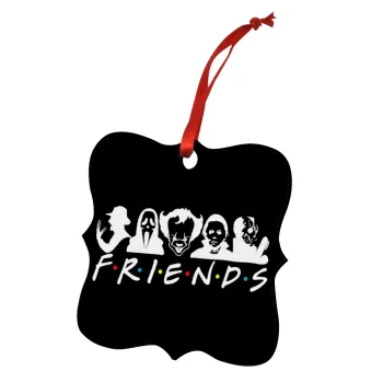 Halloween Friends, Christmas ornament polygon wooden 7.5cm