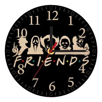 Halloween Friends, Ρολόι τοίχου ξύλινο plywood (20cm)
