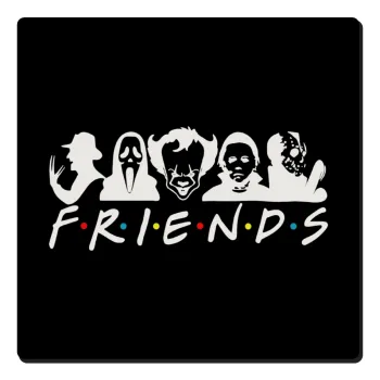 Halloween Friends, Τετράγωνο μαγνητάκι ξύλινο 6x6cm