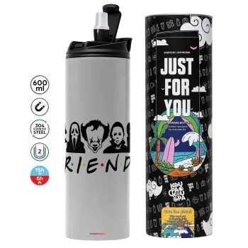 Halloween Friends, Tumbler stainless steel GREY 600ml
