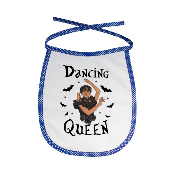 Wednesday Addams Dance, Σαλιάρα μωρού αλέκιαστη με κορδόνι Μπλε