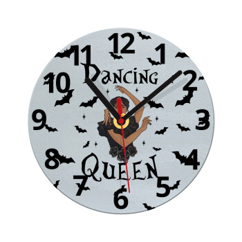 Wednesday Addams Dance, Ρολόι τοίχου γυάλινο (20cm)
