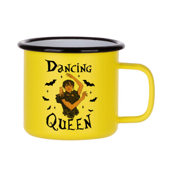 Wednesday Addams Dance, Κούπα Μεταλλική εμαγιέ ΜΑΤ Κίτρινη 360ml