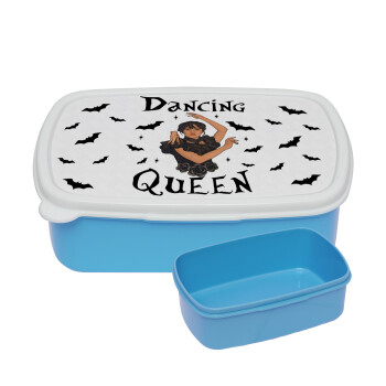 Wednesday Addams Dance, ΜΠΛΕ παιδικό δοχείο φαγητού (lunchbox) πλαστικό (BPA-FREE) Lunch Βox M18 x Π13 x Υ6cm