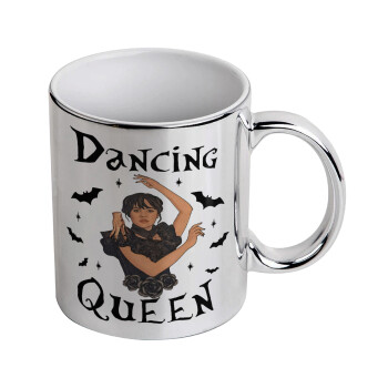 Wednesday Addams Dance, Κούπα κεραμική, ασημένια καθρέπτης, 330ml