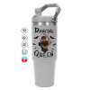 GREY color, 890ml (30oz) stainless Steel Tumbler with Handle