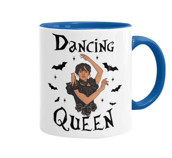 Wednesday Addams Dance — Κούπα χρωματιστή μπλε, κεραμική, 330ml