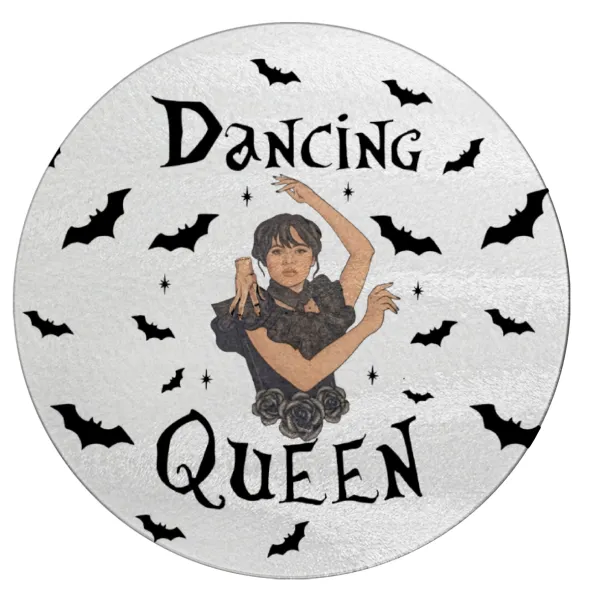 Wednesday Addams Dance — Επιφάνεια κοπής γυάλινη στρογγυλή (30cm)