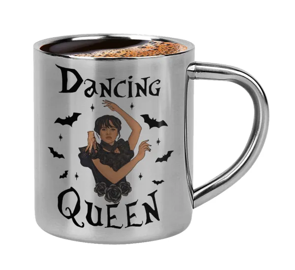 Wednesday Addams Dance — Double-wall metal cup for espresso (220ml)