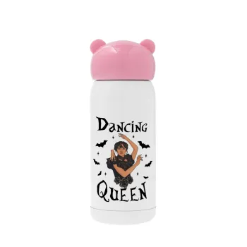 Wednesday Addams Dance, Pink stainless steel thermal flask, 320ml