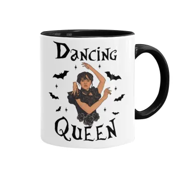 Wednesday Addams Dance, Mug colored black, ceramic, 330ml
