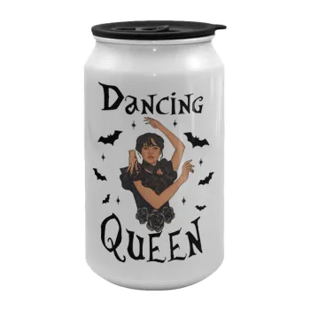 Wednesday Addams Dance, Κούπα ταξιδιού μεταλλική με καπάκι (tin-can) 500ml