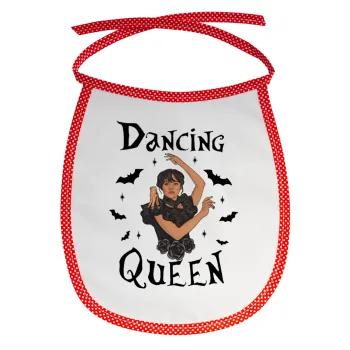 Wednesday Addams Dance, Σαλιάρα μωρού αλέκιαστη με κορδόνι Κόκκινη