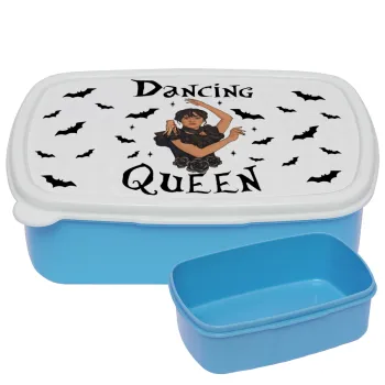 Wednesday Addams Dance, ΜΠΛΕ παιδικό δοχείο φαγητού (lunchbox) πλαστικό (BPA-FREE) Lunch Βox M18 x Π13 x Υ6cm