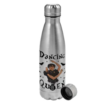 Wednesday Addams Dance, Metallic water bottle, stainless steel, 750ml