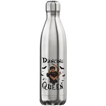 Wednesday Addams Dance, Μεταλλικό παγούρι θερμός Inox (Stainless steel), διπλού τοιχώματος, 750ml