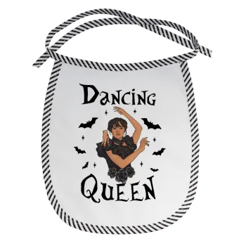 Wednesday Addams Dance, Σαλιάρα μωρού αλέκιαστη με κορδόνι Μαύρη