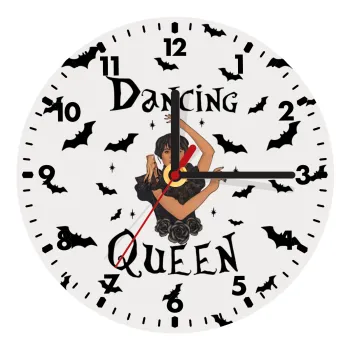 Wednesday Addams Dance, Wooden wall clock (20cm)