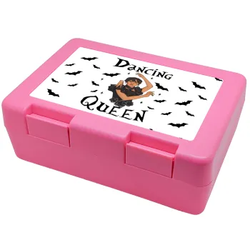 Wednesday Addams Dance, Παιδικό δοχείο κολατσιού ΡΟΖ 185x128x65mm (BPA free πλαστικό)