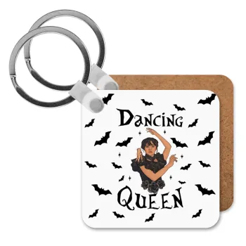 Wednesday Addams Dance, Μπρελόκ Ξύλινο τετράγωνο MDF