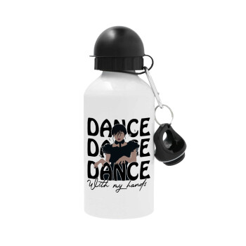 Wednesday dance dance dance, Metal water bottle, White, aluminum 500ml