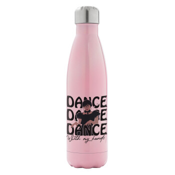 Wednesday dance dance dance, Metal mug thermos Pink Iridiscent (Stainless steel), double wall, 500ml