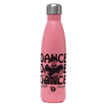 Wednesday dance dance dance, Metal mug thermos Pink Mat (Stainless steel), double wall, 500ml
