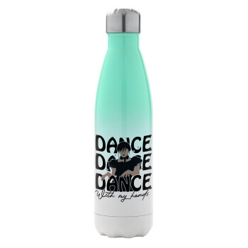 Wednesday dance dance dance, Metal mug thermos Green/White (Stainless steel), double wall, 500ml