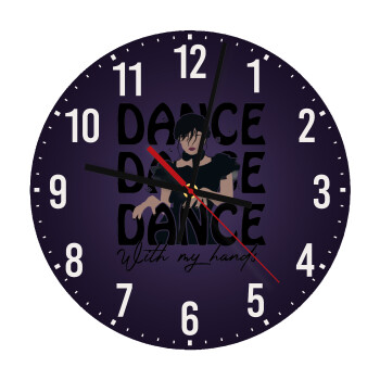 Wednesday dance dance dance, Ρολόι τοίχου ξύλινο (30cm)