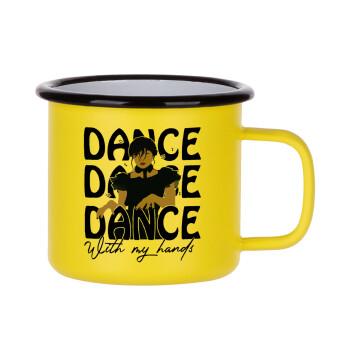 Wednesday dance dance dance, Metallic enamel MATT Yellow cup 360ml