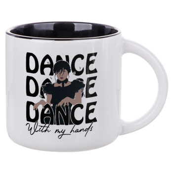 Wednesday dance dance dance, Κούπα κεραμική 400ml Λευκή/Μαύρη