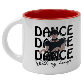 Wednesday dance dance dance, Κούπα κεραμική 400ml Λευκή/Κόκκινη