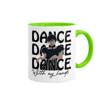 Wednesday dance dance dance, Mug colored light green, ceramic, 330ml