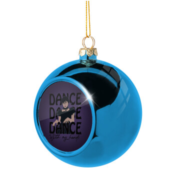 Wednesday dance dance dance, Χριστουγεννιάτικη μπάλα δένδρου Μπλε 8cm