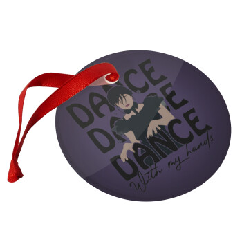 Wednesday dance dance dance, Χριστουγεννιάτικο στολίδι γυάλινο 9cm
