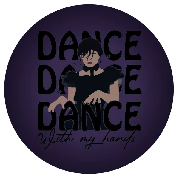 Wednesday dance dance dance — Mousepad Στρογγυλό 20cm