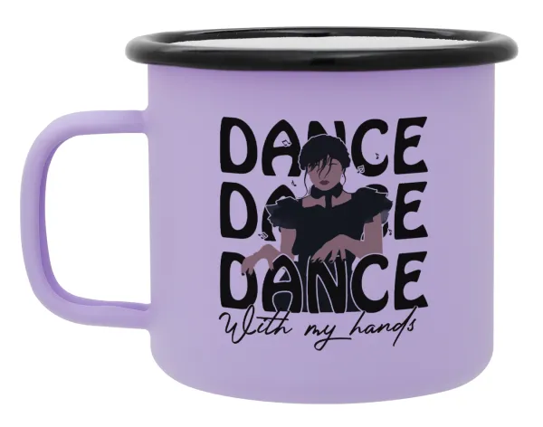 Wednesday dance dance dance — Κούπα Μεταλλική εμαγιέ ΜΑΤ Light Pastel Purple 360ml