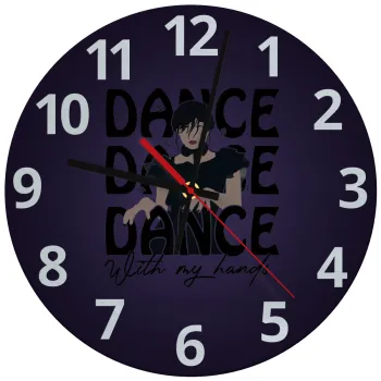 Wednesday dance dance dance, Ρολόι τοίχου γυάλινο (30cm)